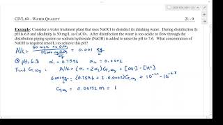 alkalinity and pH adjustment example part 1 [upl. by Bamby961]