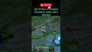 League of legends Zeri Q fires in random directions when shes blinded zeri leaguetips adc [upl. by Anailuig141]