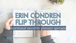 Erin Condren Functional Planner Flip Through How to Use a Monthly Planner to Organize and Simplify Y [upl. by Snodgrass]