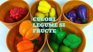 Invatam in ENGLEZA Culorile Legume si Fructe Asortare  Educativ Lets Learn English [upl. by Zailer]