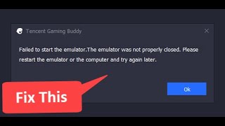 How to fix PUBG Mobile failed to start the emulator error [upl. by Eugaet]
