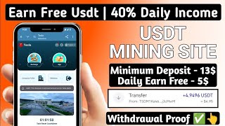 💸New USDT Mining Website Best shoping platform very good profit Best trx Earning Site tron mining [upl. by Nyrraf776]