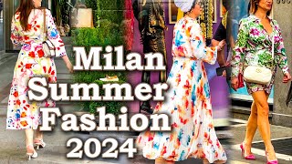 Milan Inspired Summer Fashion  Cozy Summer Outfit amp Stylish Milanese Looks  Sidewalk Milan [upl. by Lubin]