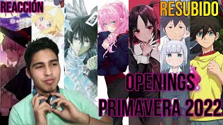 RESUB Reacción a 7 Openings de Temporada Primavera 2022 Aharen san Kaguya sama Tomodachi Game [upl. by Halimak]