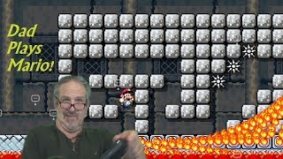 My Dad Playing My Dashie Mario Level and 100 Mario Challenge [upl. by Beck]