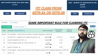 ITC Claim From GSTR2A Or GSTR2B  anuragtiwari7149 [upl. by Hayarahs]