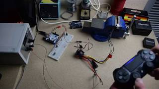 DC motor control using Dualshock 4  Arduino  ESC [upl. by Engamrahc780]