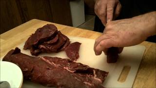 Deer Tenderized loins  Backstraps Deep Friedwmv [upl. by Spark]