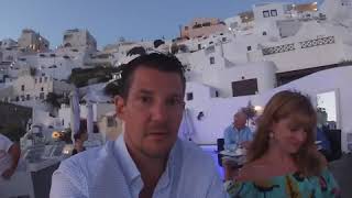 Santorini Dinner at Elea Sunrocks Hotel [upl. by Ennahtebazile]