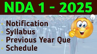 NDA 1  2025 NOTIFICATION OUT🤞SYLLABUS SCHEDULE PYQS I OFFICIAL WEBSITE 🔗 [upl. by Deppy]