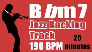 Bb minor Jazz Backing Track  Swinging Bebop Trio  25 Minutes Long  190 BPM [upl. by Aliwt]