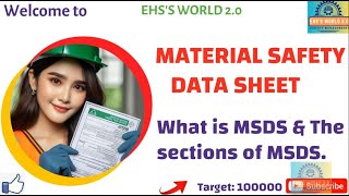 Material Safety Data Sheet MSDS What is MSDS Sections of MSDS [upl. by Suired]