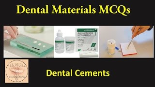 Dental Materials MCQs  Dental Cements [upl. by Amethyst]