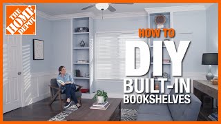 DIY BuiltIn Bookshelves  The Home Depot [upl. by Abrahams]