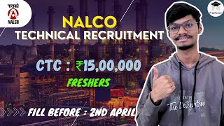 NALCO Recruitment 2024  GET  Permanent Job  Freshers [upl. by Shanley]