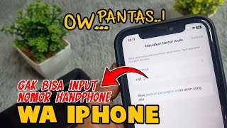 Daftar WhatsApp iPhone Tidak Bisa Input Nomor HP Ini Solusinya [upl. by Llertrac]