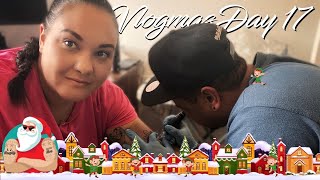 Getting a Christmas Themed Tattoo at Home  Tattoo vlog [upl. by Gertrud]