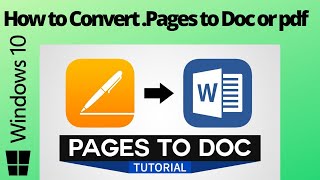 How to open pages file on windows 10  convert pages to docx [upl. by Anyat266]