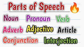 Parts of speech in Hindi Urdu 8 Parts of speech in English [upl. by Ida661]