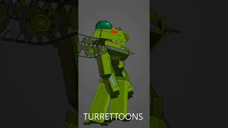 T34 TRANSFORMER series turrettoons tank animation [upl. by Tahmosh352]