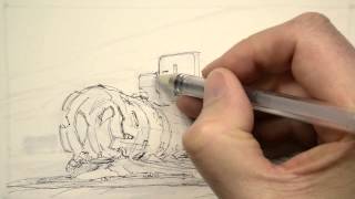 How to Draw book page 195 Copic marker Pilot HI TEC pen [upl. by Sathrum]