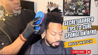 SECRET TIPS TO CURL SPONGE AN AFRO [upl. by Odla598]