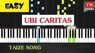 Taizé  UBI CARITAS  Piano Tutorial  EASY [upl. by Gehlbach969]