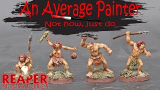 TIMELAPSE  Painting the Caveman Pack 02395 from Reaper Miniatures [upl. by Claude]