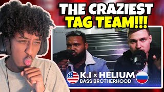 King Inertia 🇺🇸 x Helium 🇷🇺  Bass Brotherhood  GBB23  Live Session  YOLOW Beatbox Reaction [upl. by Sirromaj]