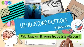 Incroyable les illusions d’optique expliquées  fabrique un thaumatrope à la maison [upl. by Trellas]