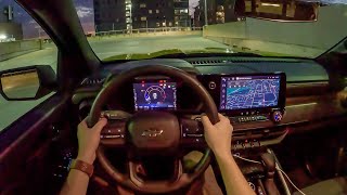 2023 Chevrolet Colorado Trail Boss  POV Night Drive Binaural Audio [upl. by Ishmul]