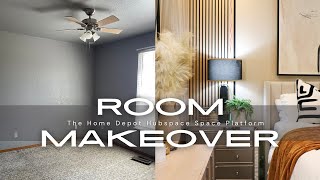 Room Transformation featuring The Home Depot Hubspace Smart Platform [upl. by Norrehs]