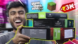 I BOUGHT EVERY CHEAPEST GPU EVER 🔥 Best GPU For Gaming Under Budget ⚡ [upl. by Ahsemak]