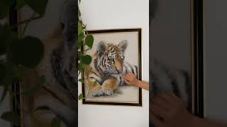 Tangible painting wants to be touched all the time 😂 hyperrealism hyperrealisticart tigerportrait [upl. by O'Donnell304]