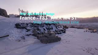 WOT Asia Mastery Badge  France  F83 quotAMX M4 51quot worldoftanks [upl. by Narcho706]