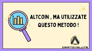 Situazione ALTCOIN  ma utilizzate questo METODO [upl. by Anawait]