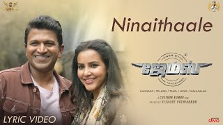 Ninaithaale  Lyric Video Song Tamil  James  DrPuneeth Rajkumar  Chethan Kumar  Charan Raj [upl. by Nnanaej]