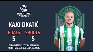 Kajo Cikatić Pelister 5 goals vs Radovish 24102024 [upl. by Gabbie]