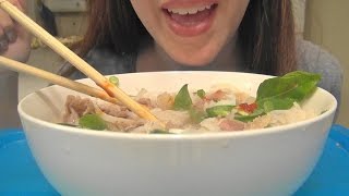 SassEsnacks ASMR Phở  Vietnamese Noodle Soup  Eating Sounds  Whispers [upl. by Zavala]