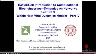 ENG340599 COVID Modeling Lecture 9Within Host Viral Dynamics Modeling [upl. by Hales842]