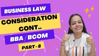 Business Law  BRF  Consideration Cont  Simple  NEP  BBA BCom  Part  8  bbabcom [upl. by Ycrep563]