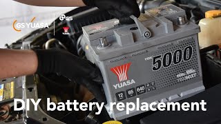 DIY car battery replacement The stepbystep guide for the competent home mechanic by Yuasa  GYTV [upl. by Hovey]