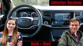 2022 Jeep Wagoneer Interior Review Beth and Matt [upl. by Randolph]