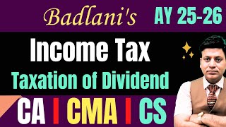 Income Tax Taxation of Dividend Section 8 amp Deemed Dividend [upl. by Ylrebmek204]