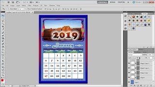 Photoshop Tutorials How to Make Your Own Calendar in Adobe Photoshop [upl. by Batsheva]