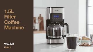 VonShef 15L Filter Coffee Machine [upl. by Niboc]