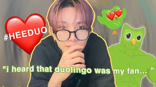 HEESEUNG and DUOLINGO love story heeduo is REAL [upl. by Atteuqihc]