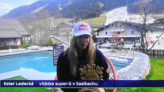 Ester Ledecká  rozhovor  1místo SuperG Saalbach 2024 [upl. by Anthia]