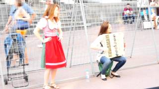 Yodeling Gay Austrian Swiss yodel song Moscow Old Arbat Russia [upl. by Winstonn]