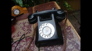 Old Vintage Bakelite Rotary Dial Telephone For Spare To Repair See Video [upl. by Laflam841]